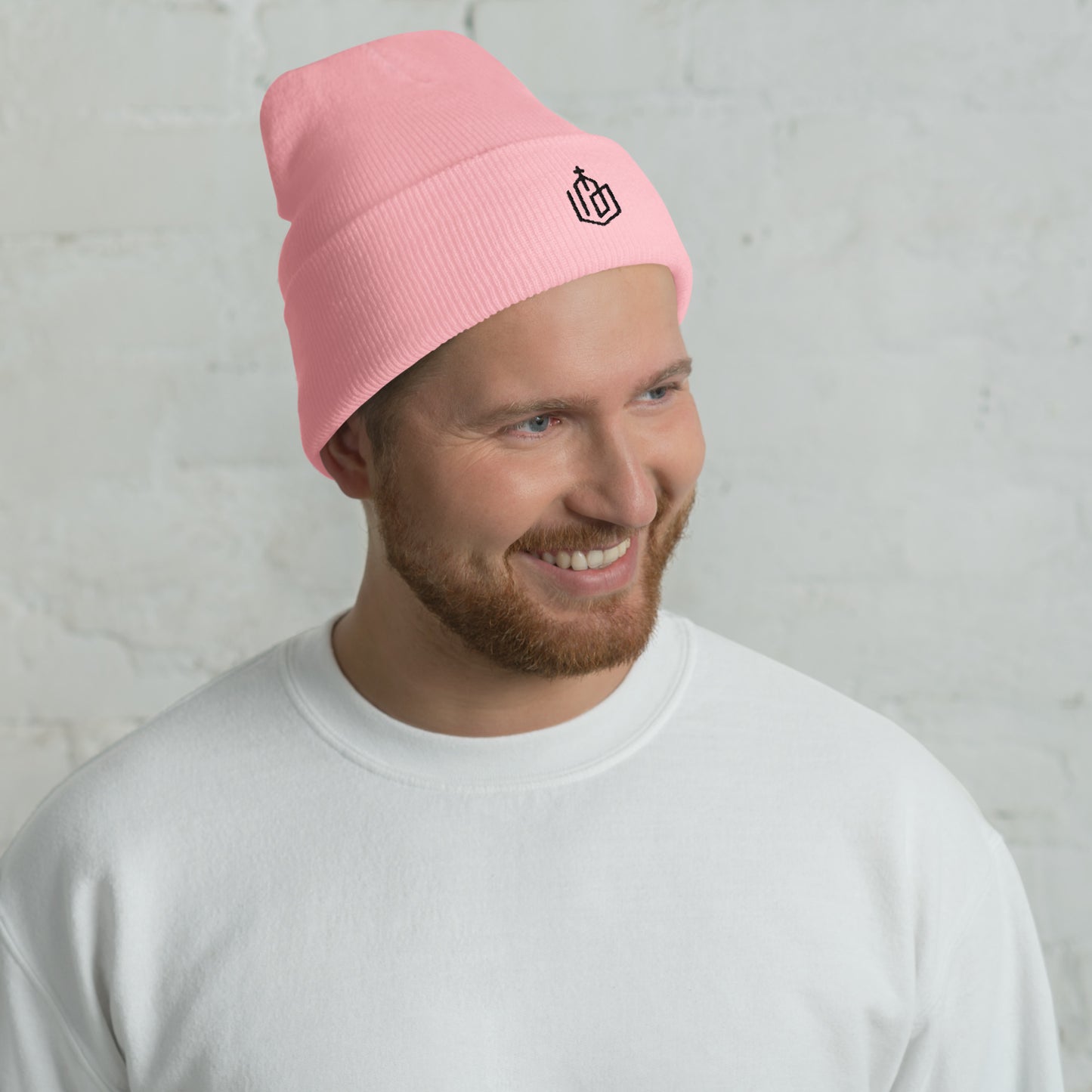 Blk Logo-Cuffed Beanie