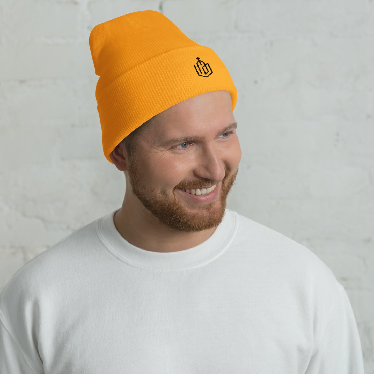 Blk Logo-Cuffed Beanie