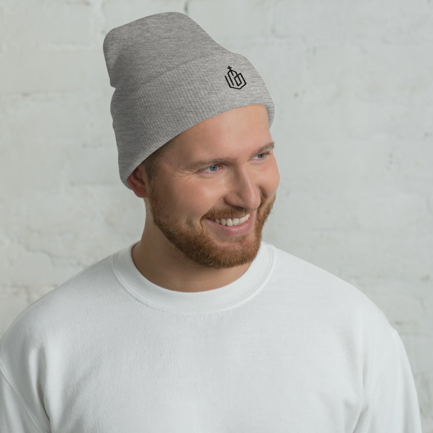 Blk Logo-Cuffed Beanie