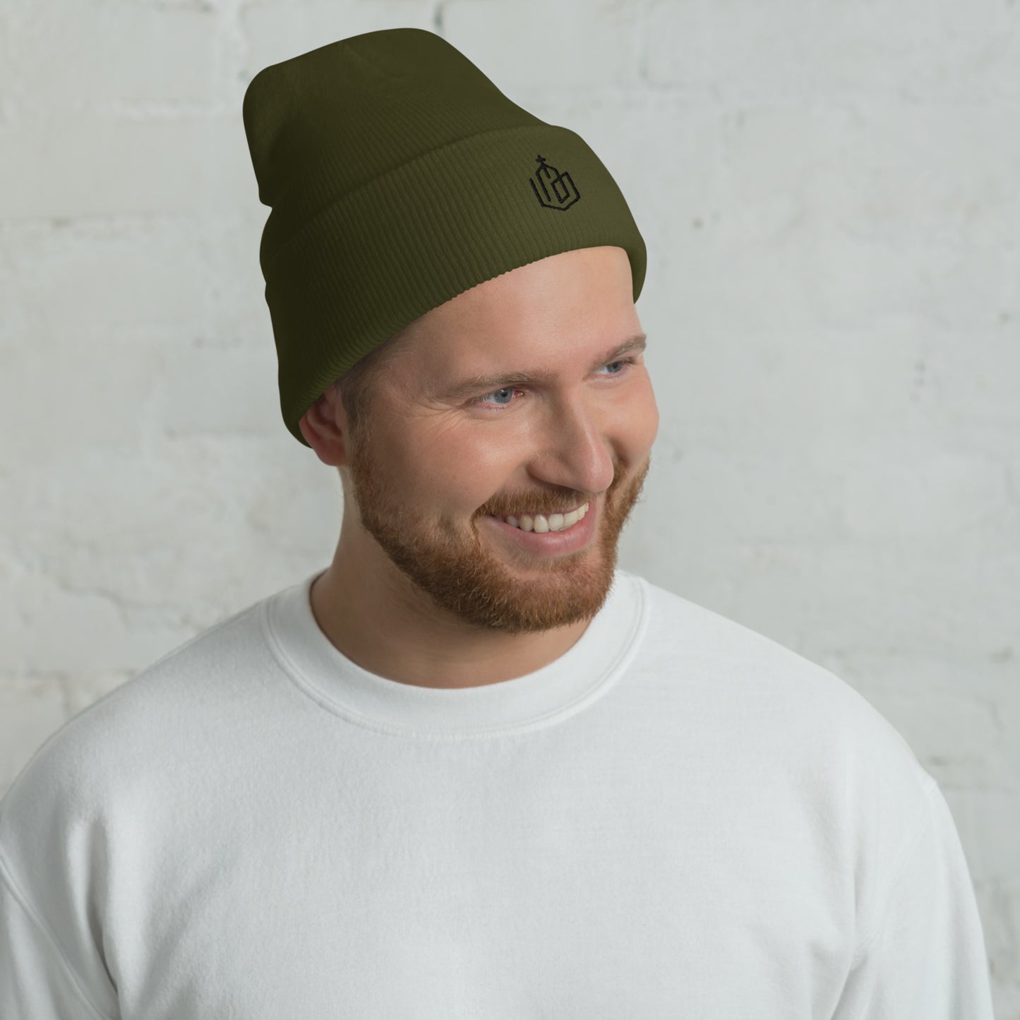 Blk Logo-Cuffed Beanie