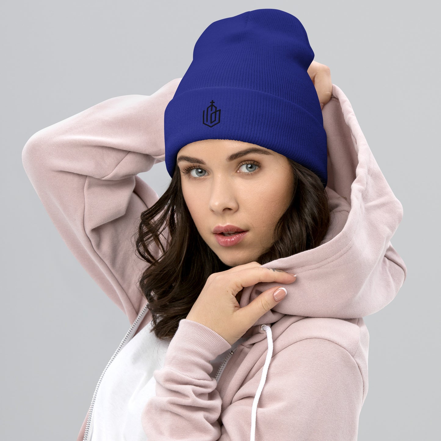 Blk Logo-Cuffed Beanie
