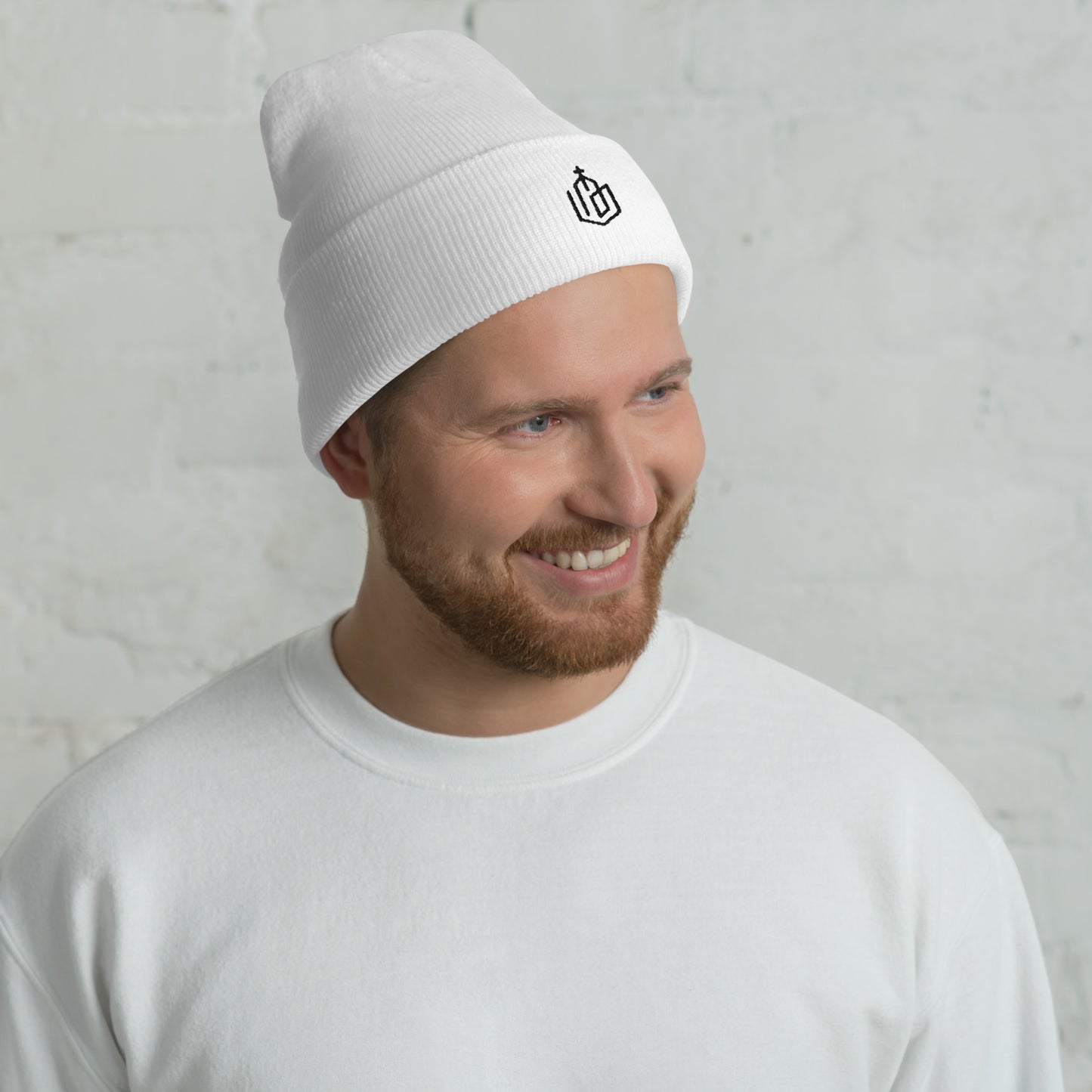 Blk Logo-Cuffed Beanie