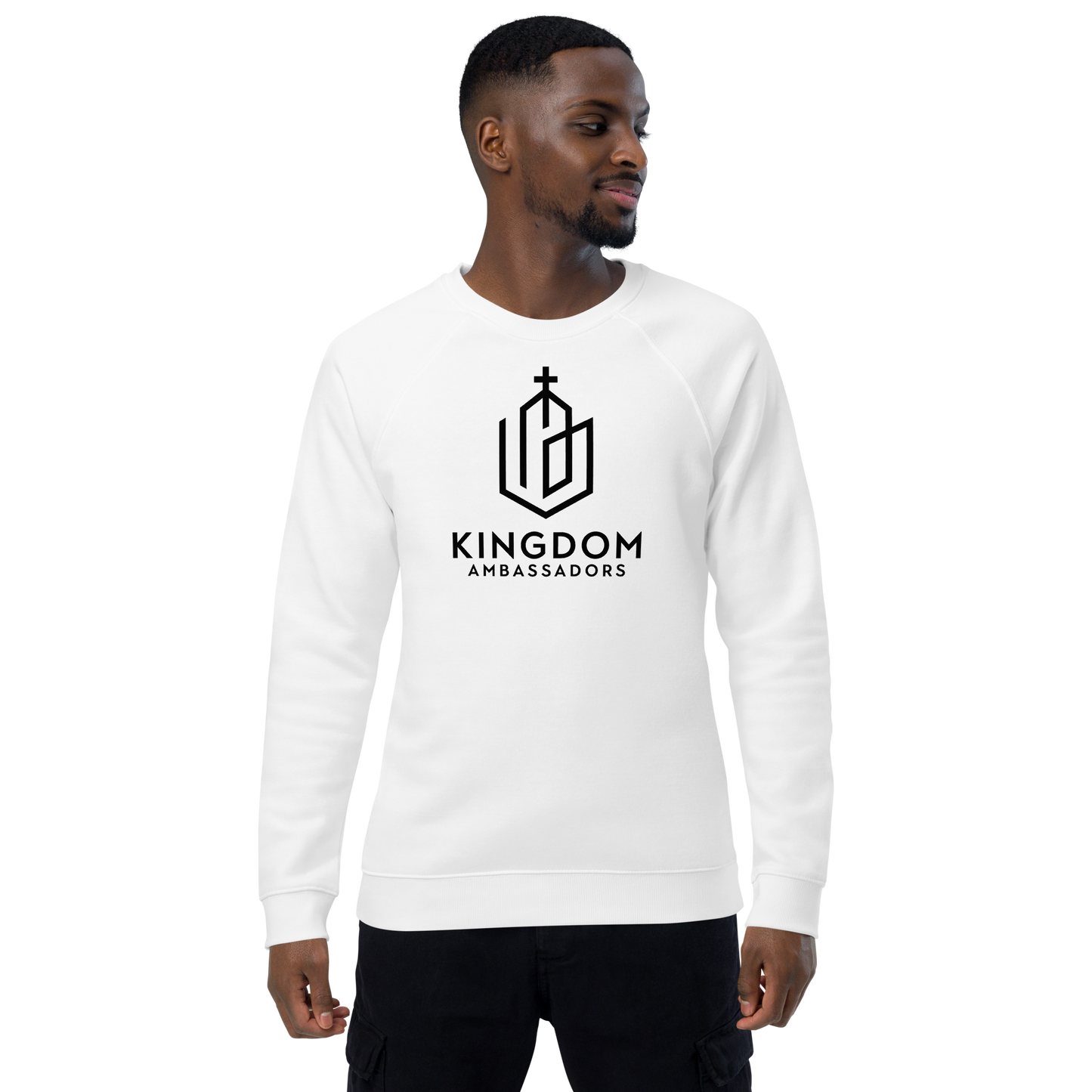 Unisex organic raglan sweatshirt