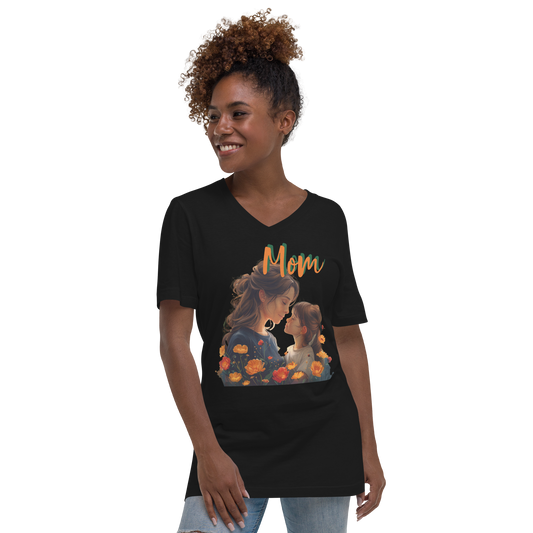 Ladies "Mom" V-Neck T-Shirt