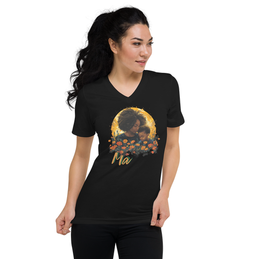Ladies "Ma" V-Neck T-Shirt
