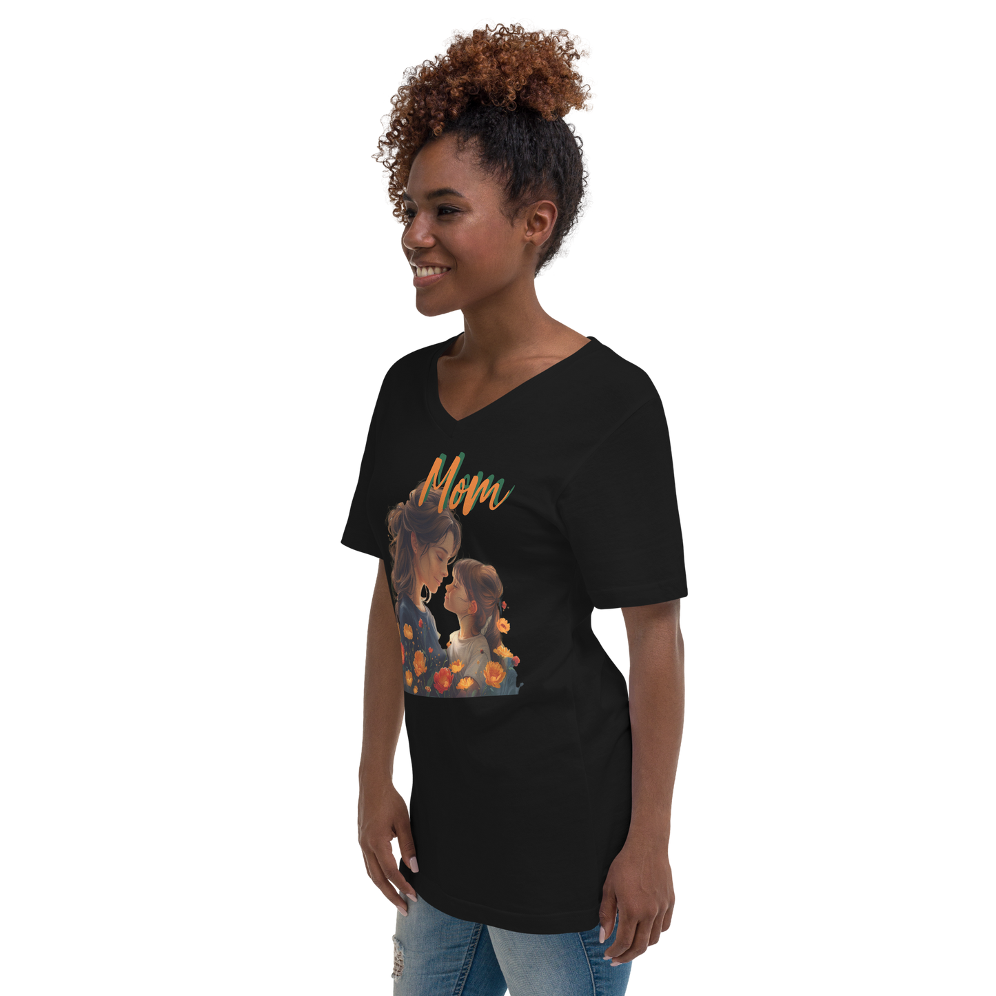 Ladies "Mom" V-Neck T-Shirt