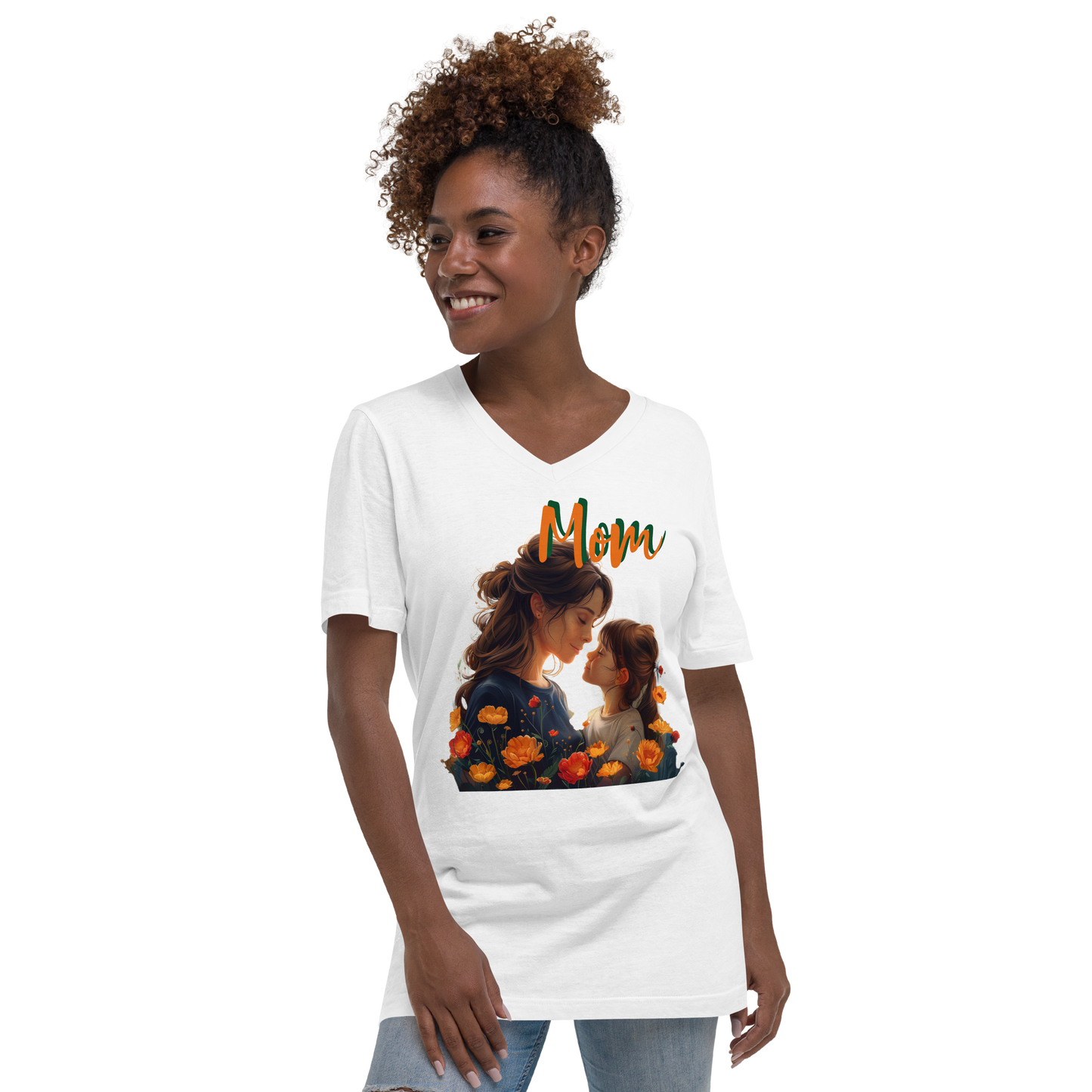 Ladies "Mom" V-Neck T-Shirt