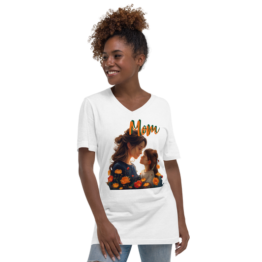 Ladies "Mom" V-Neck T-Shirt
