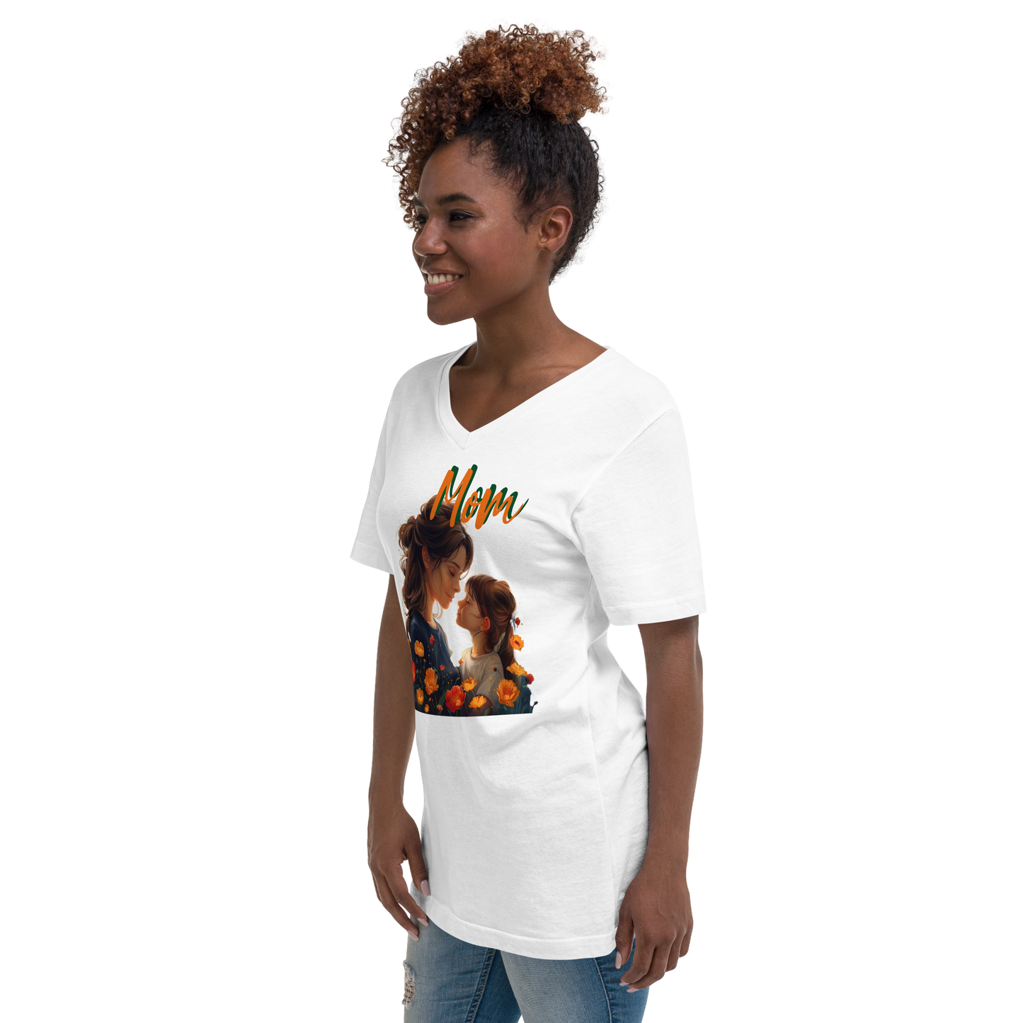 Ladies "Mom" V-Neck T-Shirt