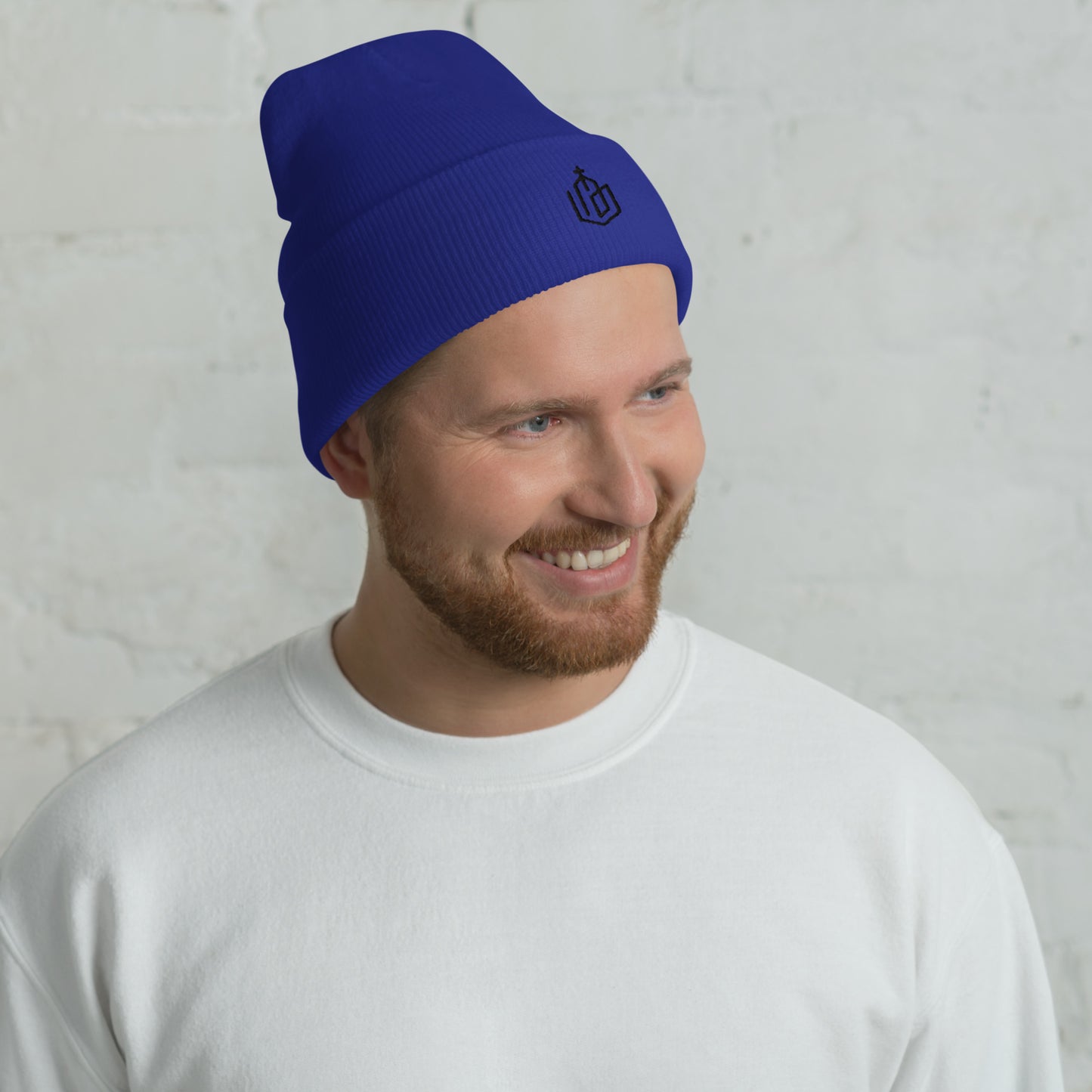 Blk Logo-Cuffed Beanie