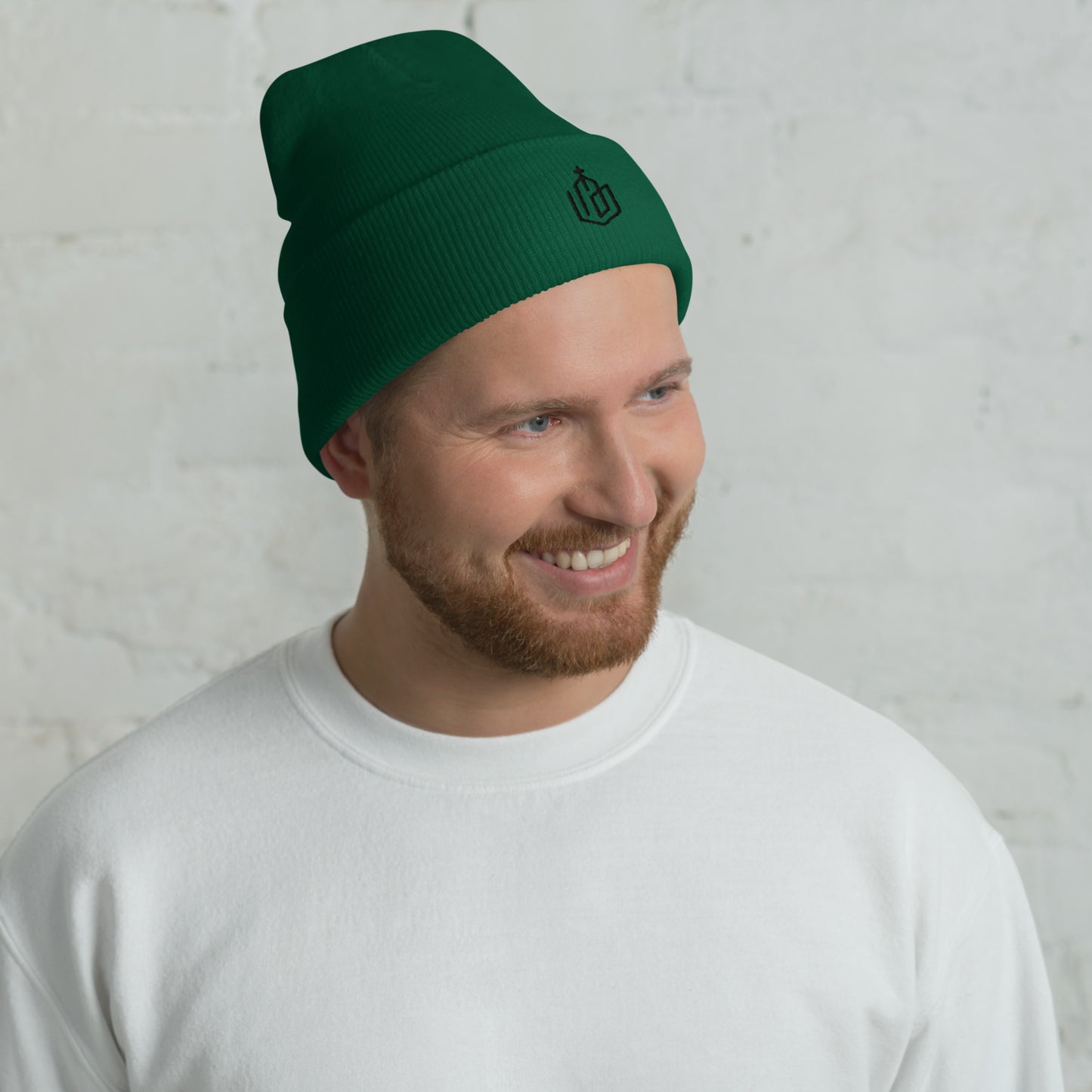 Blk Logo-Cuffed Beanie