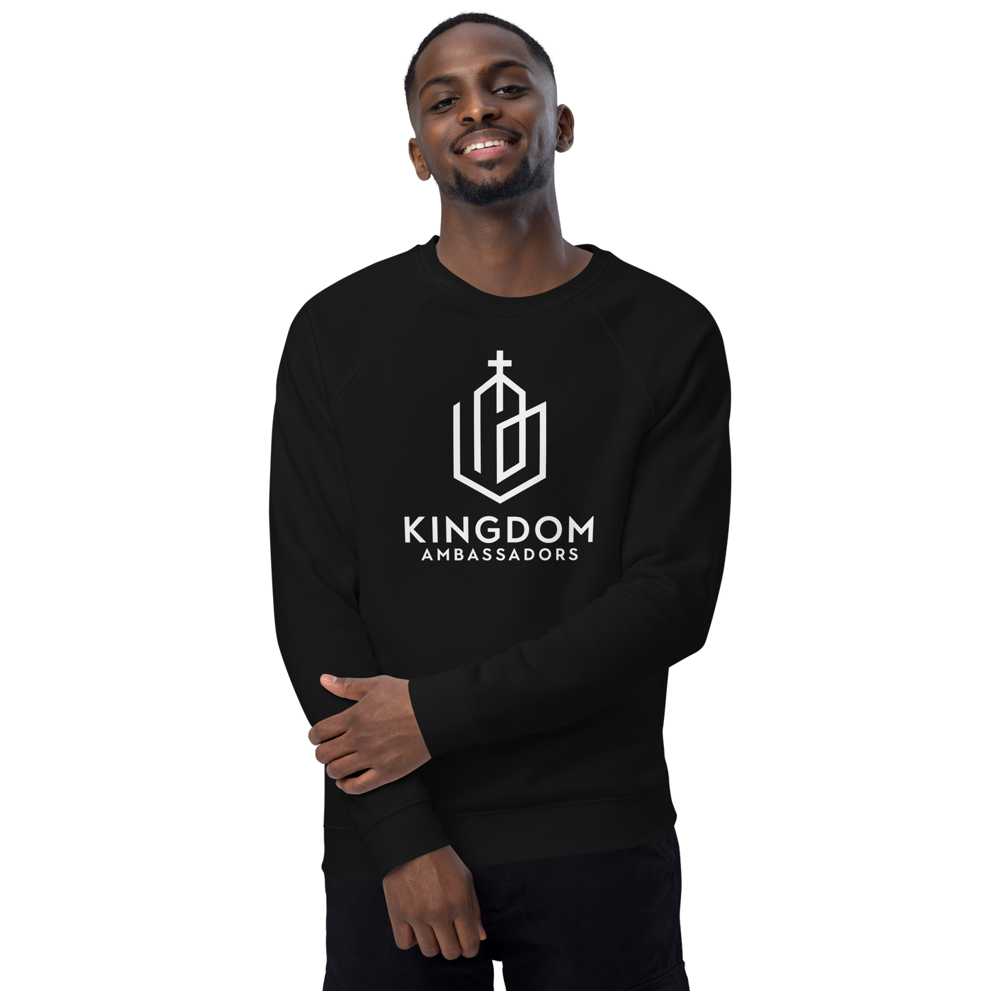 Unisex organic raglan sweatshirt