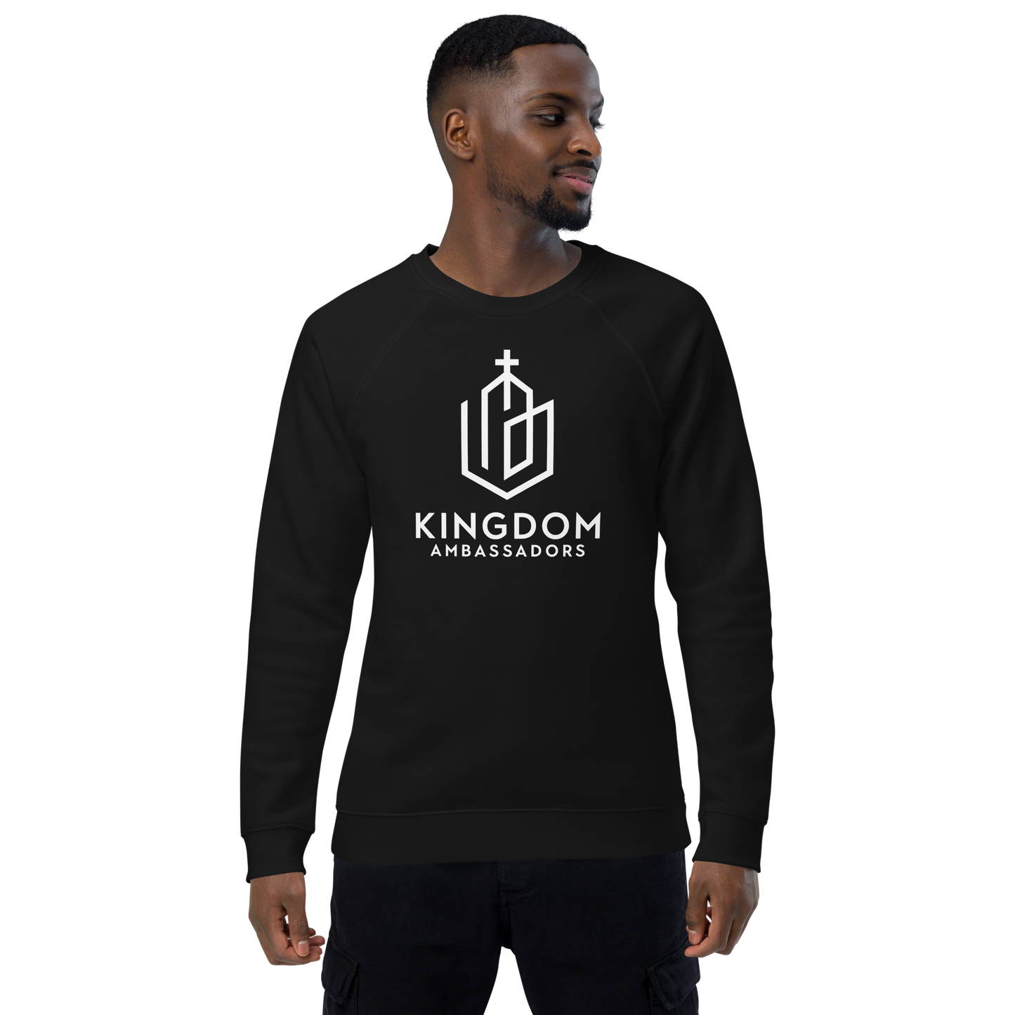 Unisex organic raglan sweatshirt