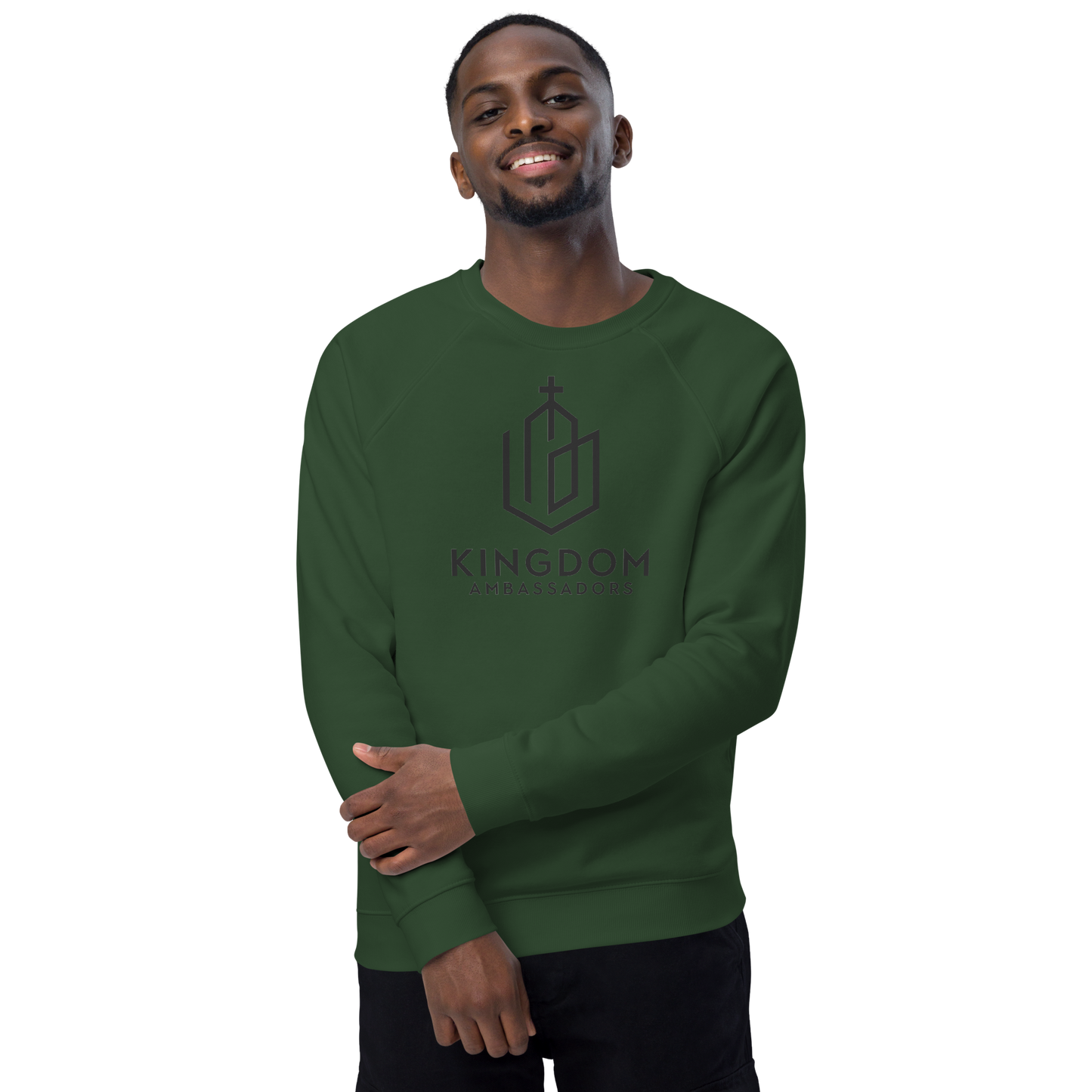 Unisex organic raglan sweatshirt