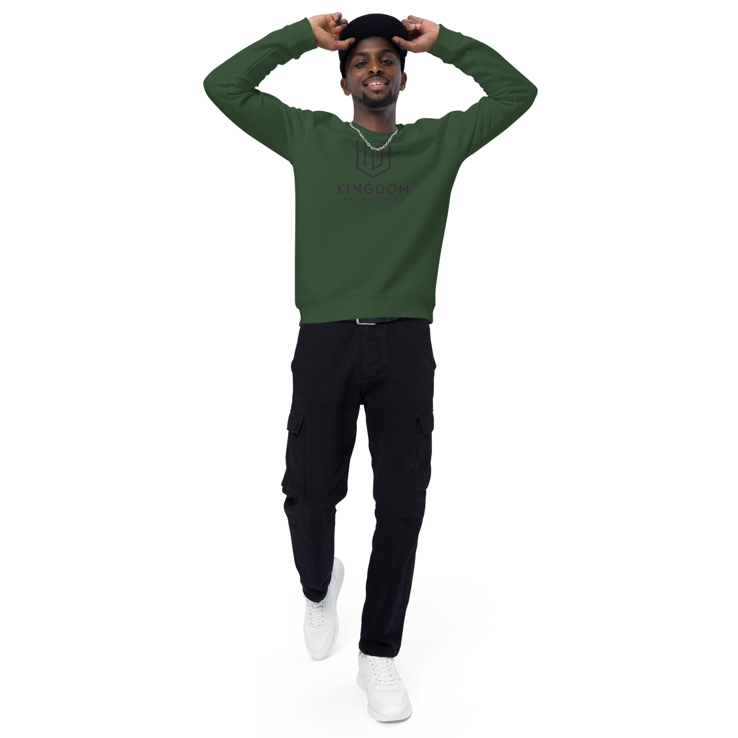 Unisex organic raglan sweatshirt