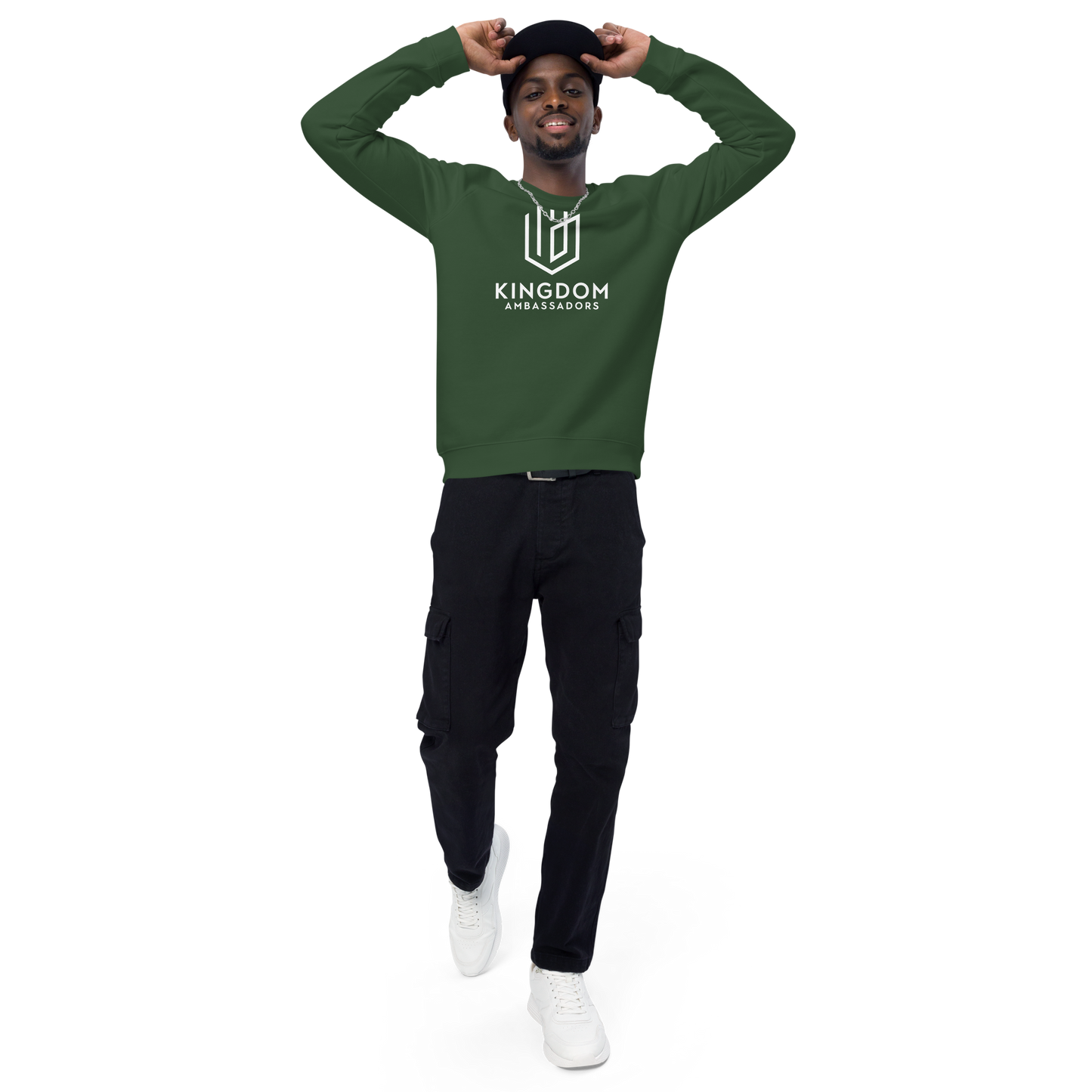 Unisex organic raglan sweatshirt