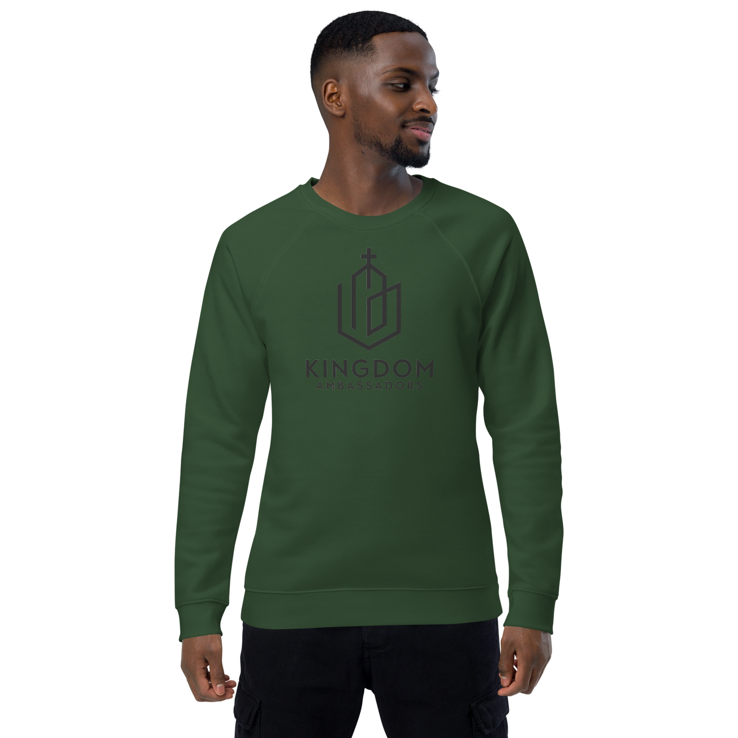 Unisex organic raglan sweatshirt