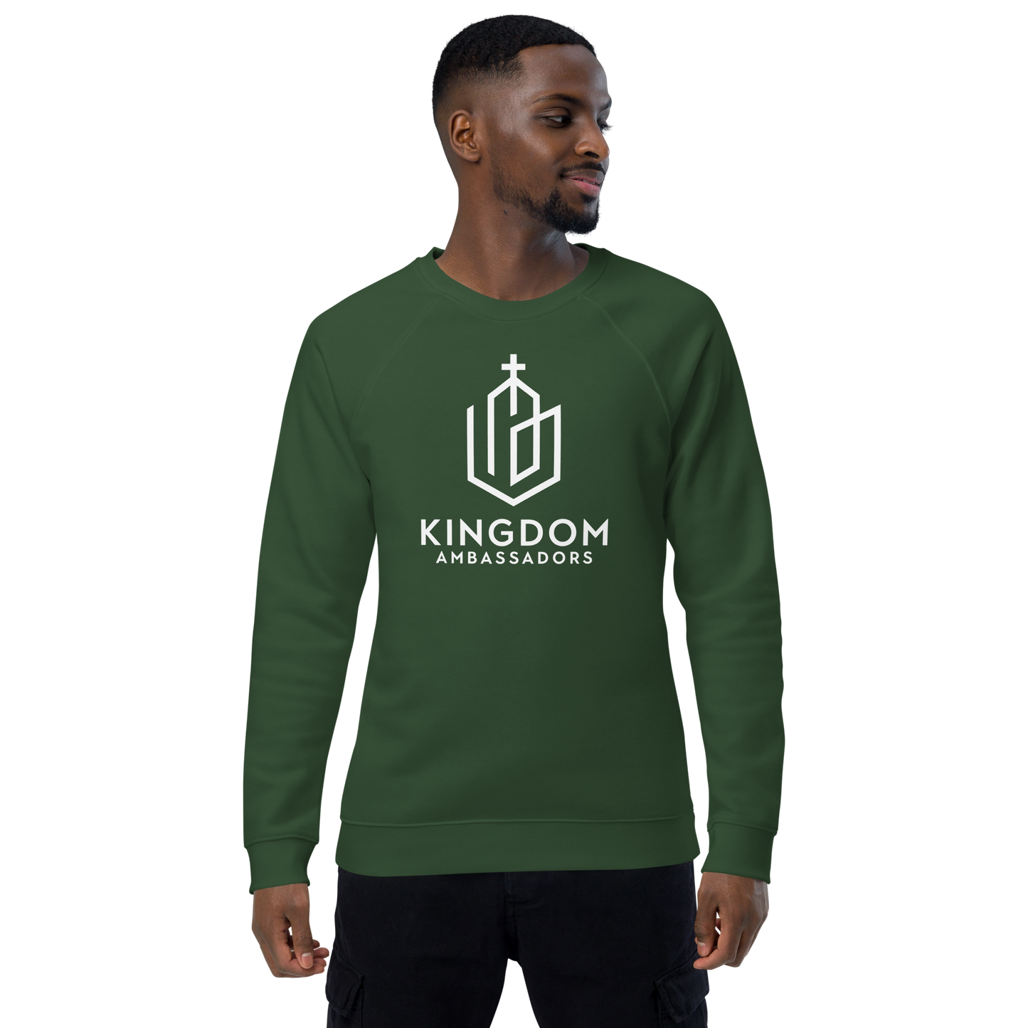 Unisex organic raglan sweatshirt
