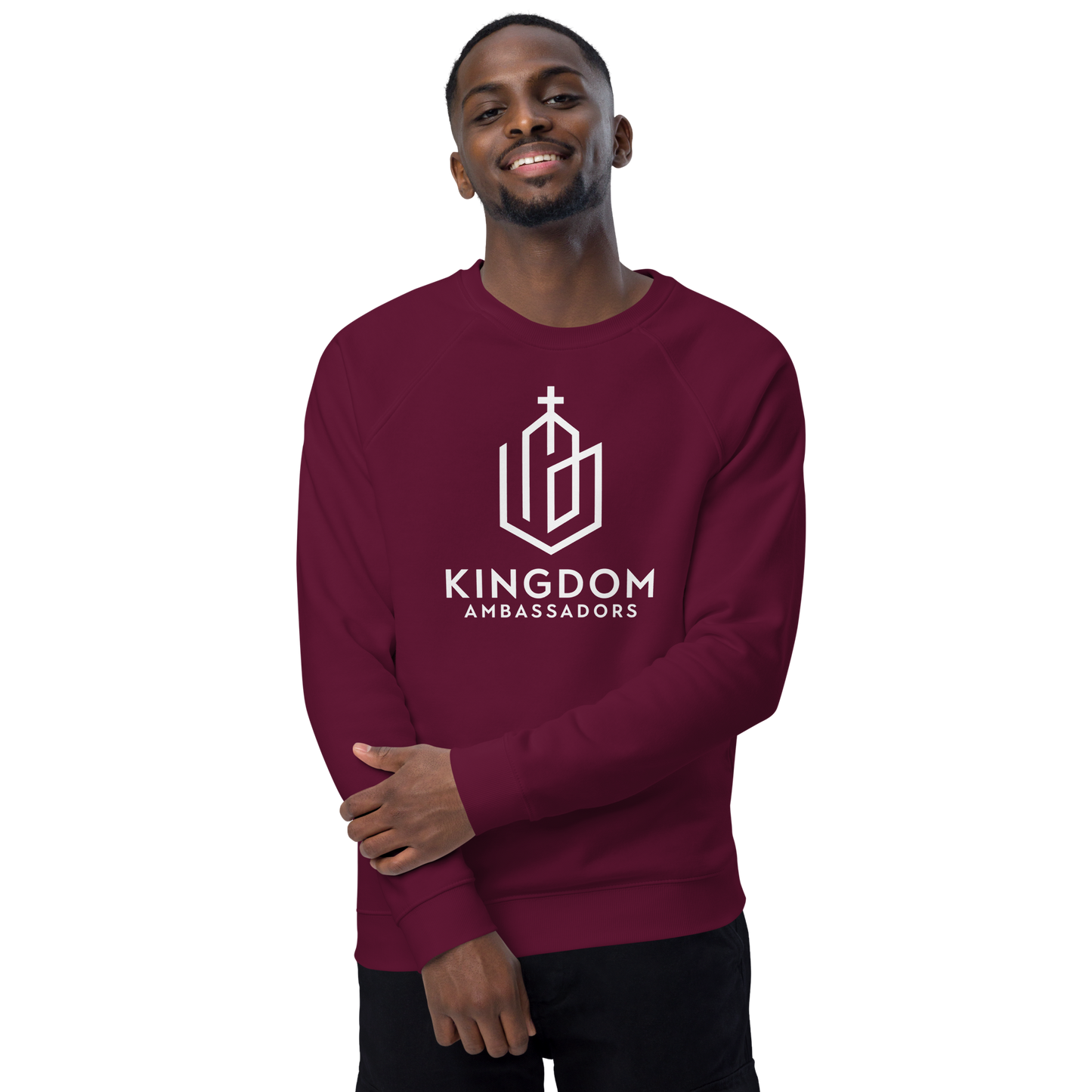 Unisex organic raglan sweatshirt
