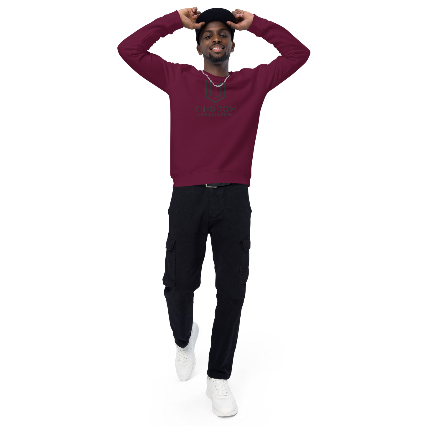 Unisex organic raglan sweatshirt