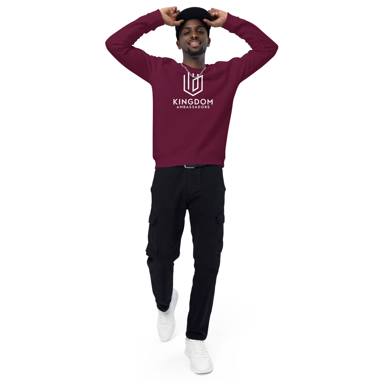 Unisex organic raglan sweatshirt