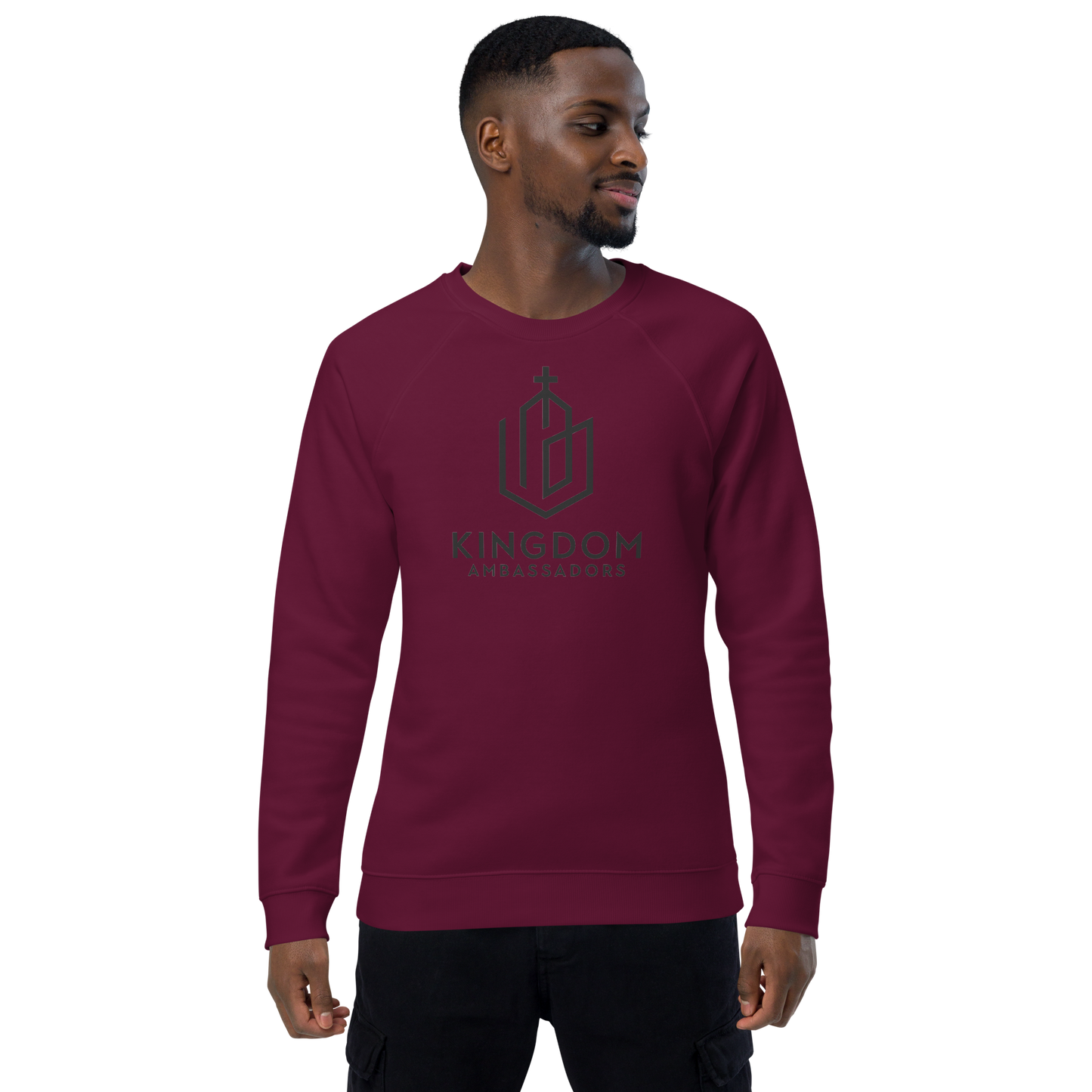 Unisex organic raglan sweatshirt