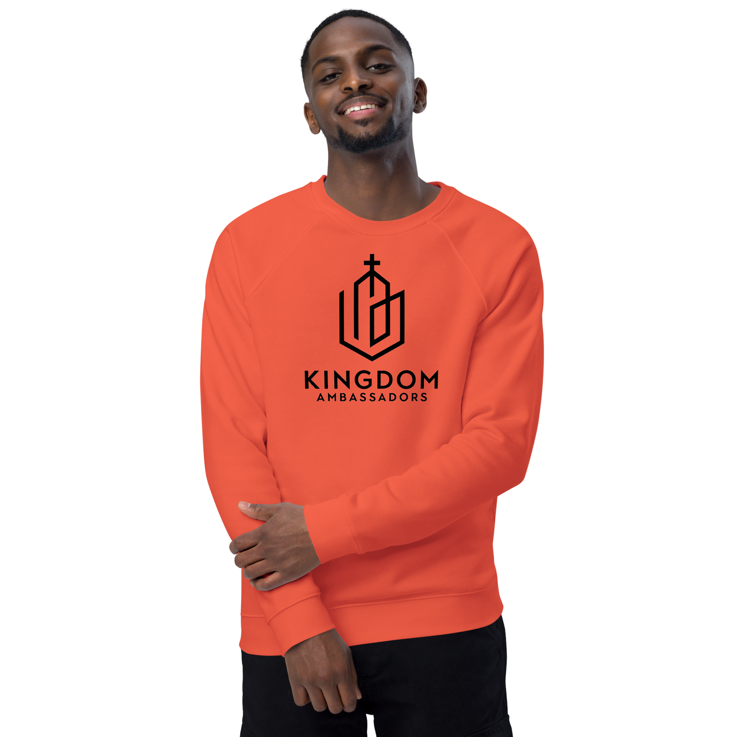 Unisex organic raglan sweatshirt