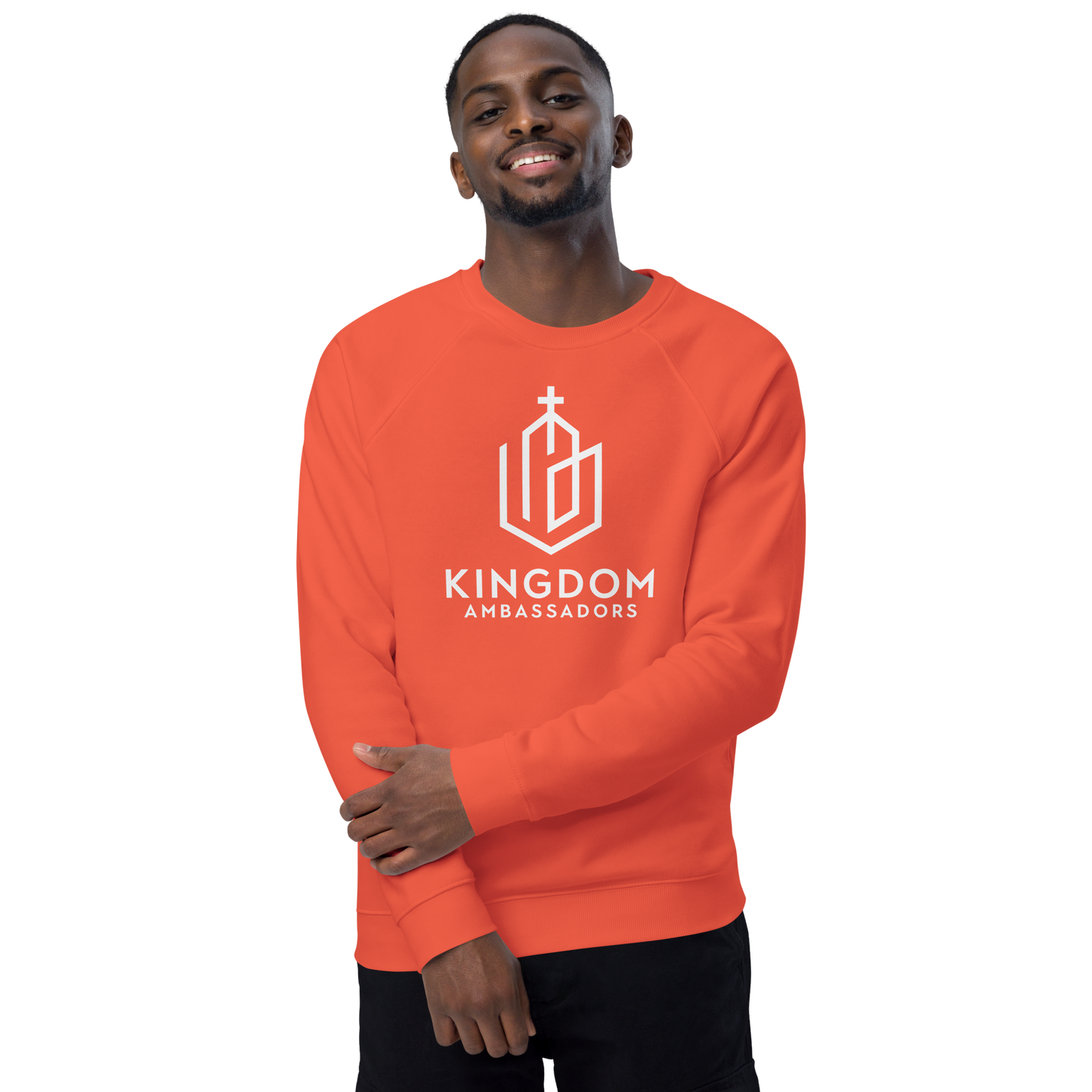 Unisex organic raglan sweatshirt