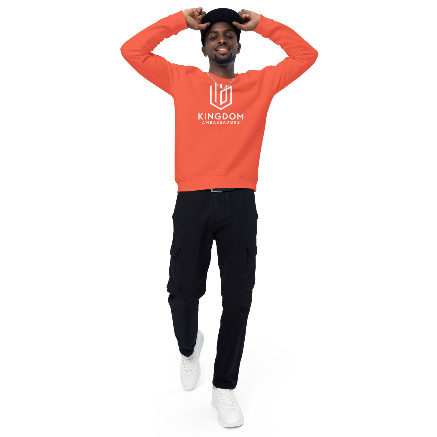 Unisex organic raglan sweatshirt