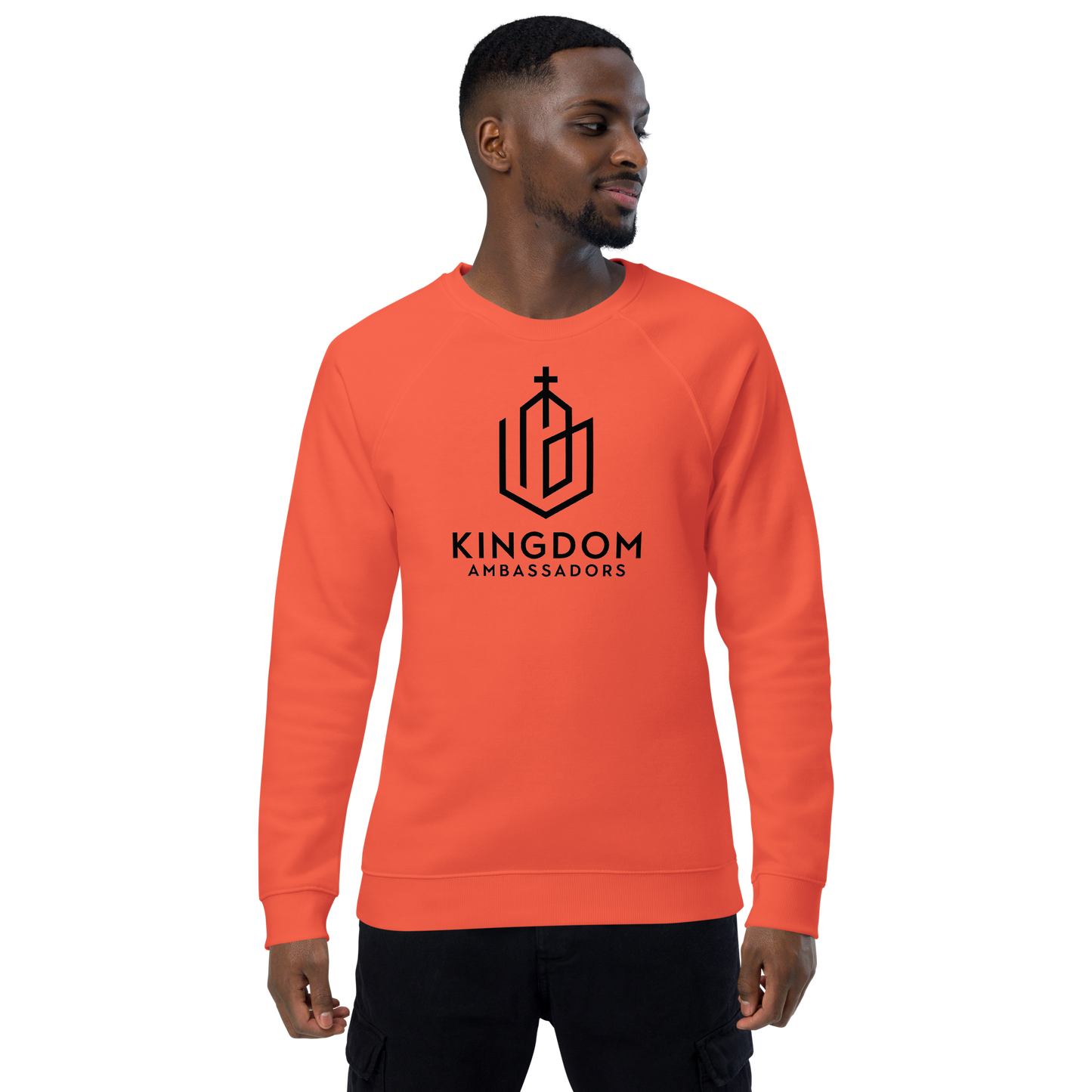 Unisex organic raglan sweatshirt