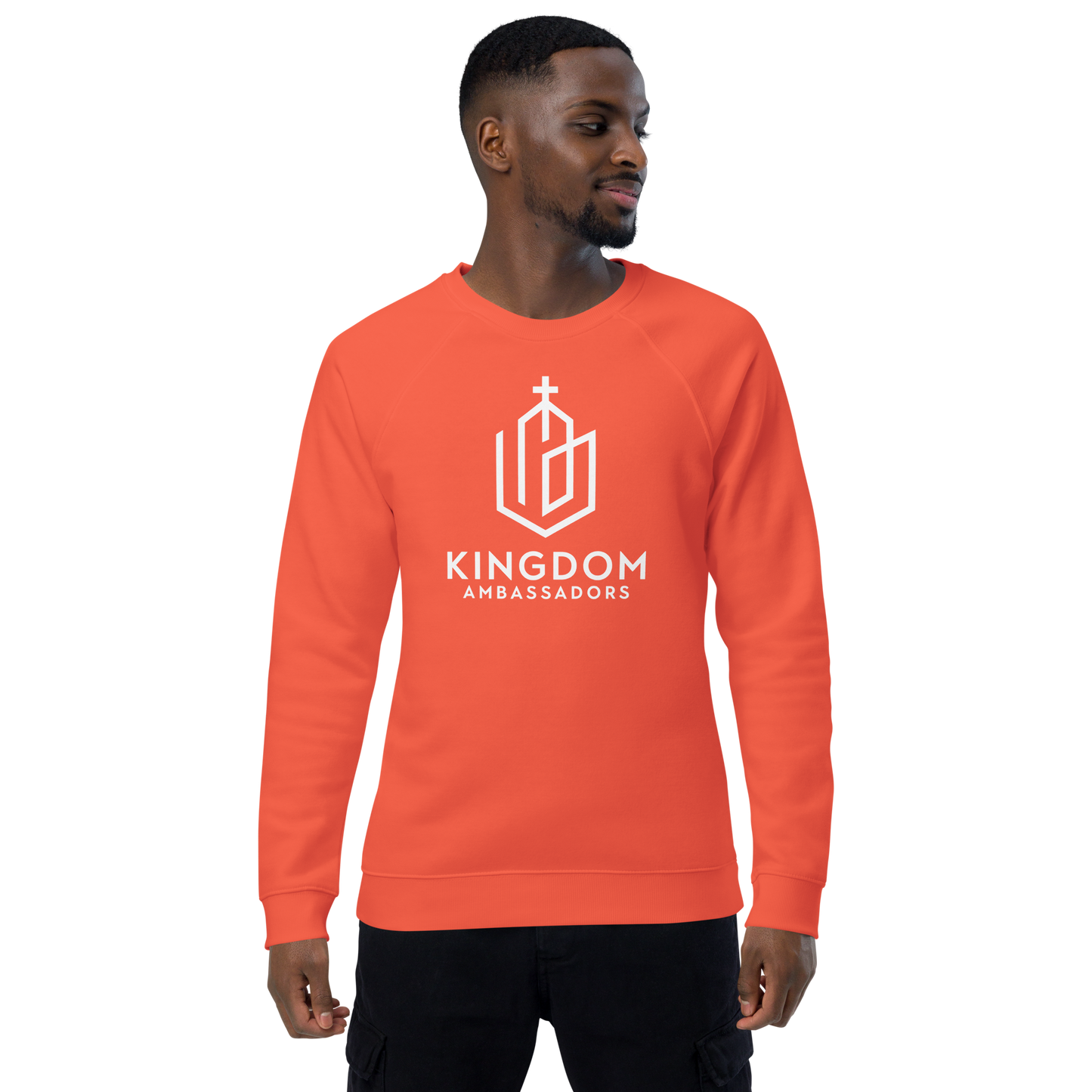 Unisex organic raglan sweatshirt
