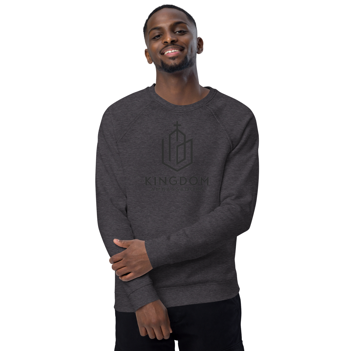 Unisex organic raglan sweatshirt