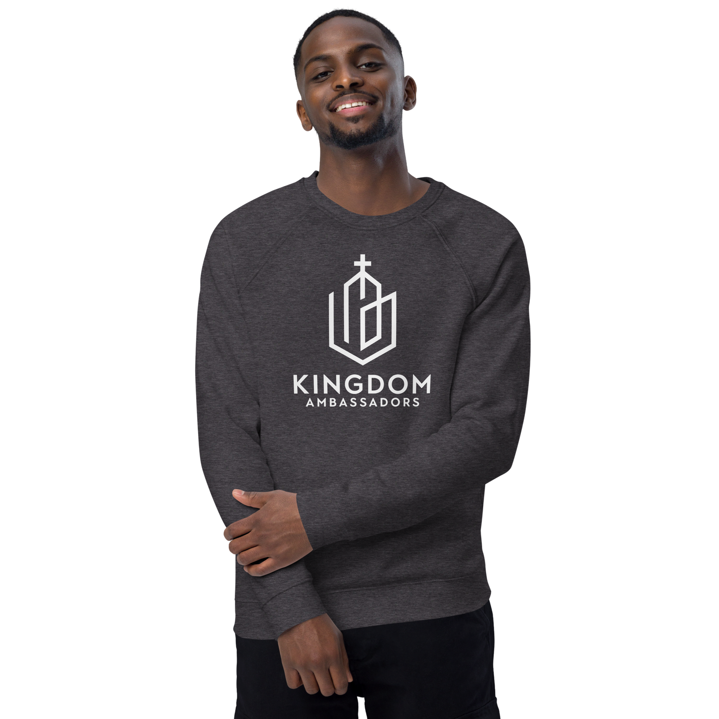 Unisex organic raglan sweatshirt