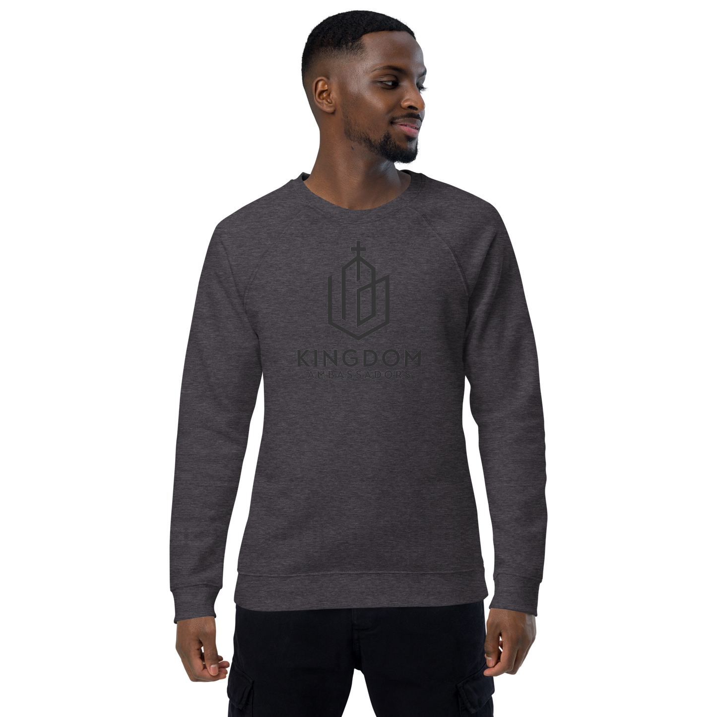 Unisex organic raglan sweatshirt