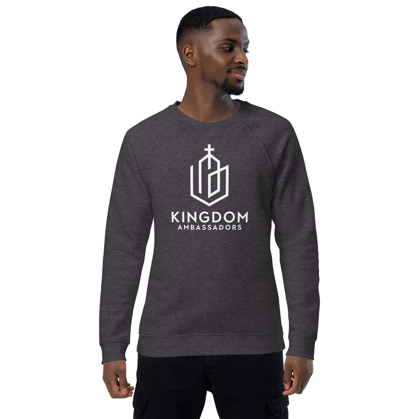 Unisex organic raglan sweatshirt