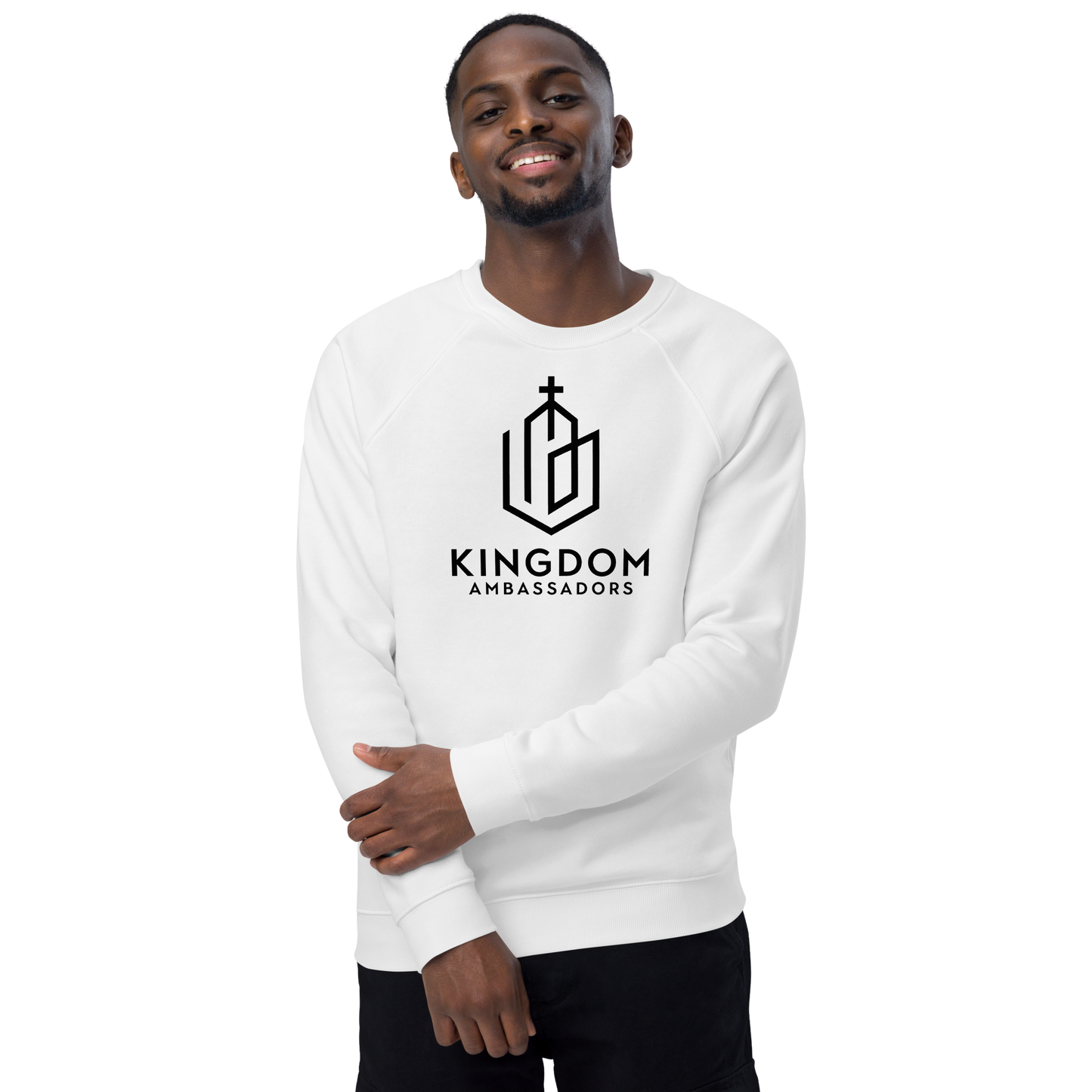 Unisex organic raglan sweatshirt