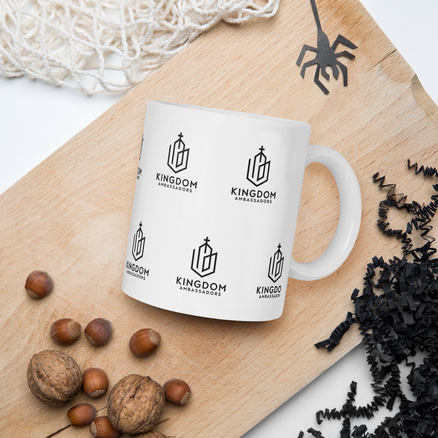 White glossy mug